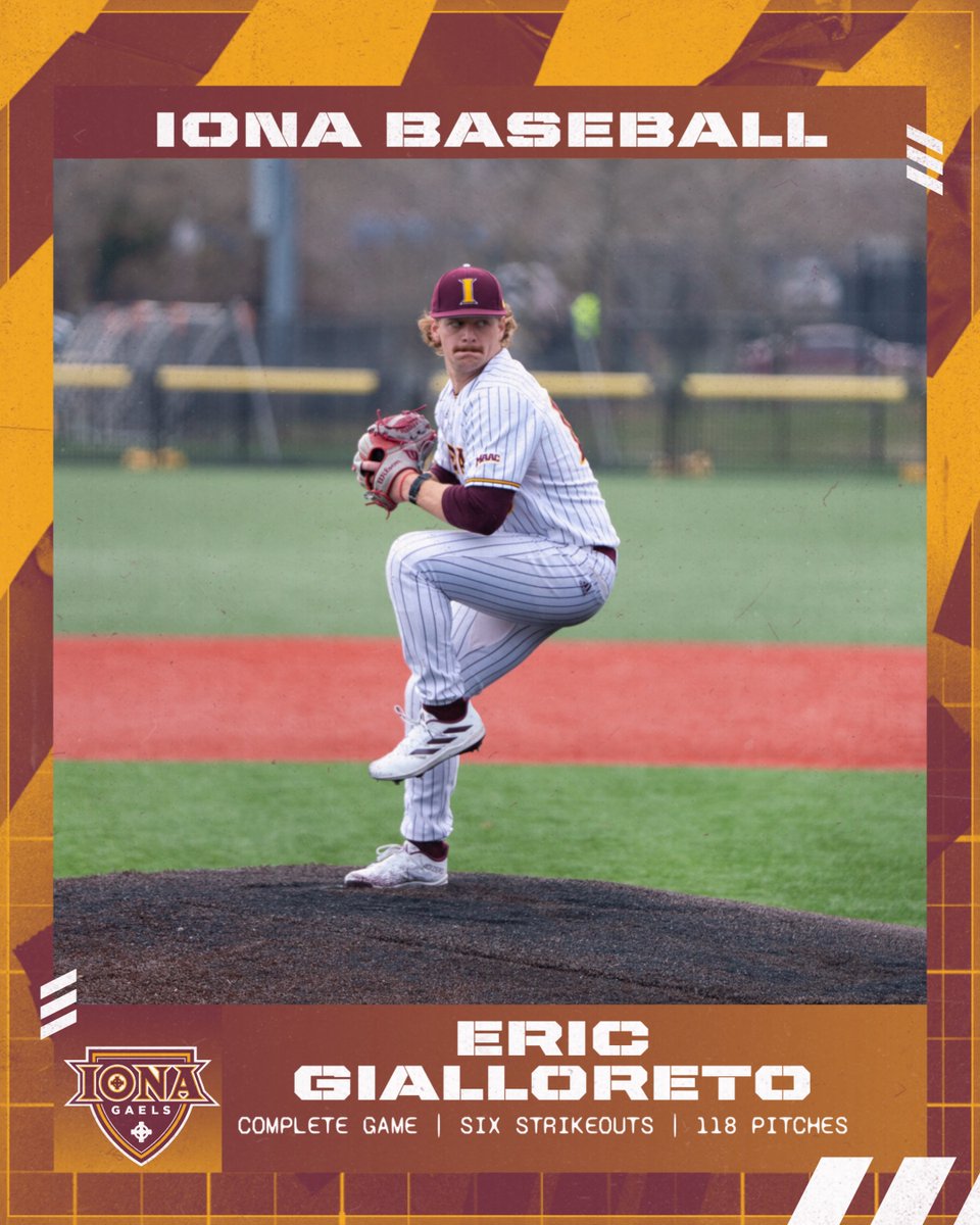 Iona Baseball (@ionabaseball) on Twitter photo ๐ฎ๐๐๐๐๐๐๐๐๐ ๐ฎ๐๐๐
Eric produced his best start in his Gael career on Thursday afternoon against St. Peter's going for a complete game. This is the first complete game since 2019 for Iona. Eric struck out six hitters and led the Gaels to a 10-3 victory!๐ช
#GaelNation ๐ฎ๐๐๐๐๐๐๐๐๐ ๐ฎ๐๐๐
Eric produced his best start in his Gael career on Thursday afternoon against St. Peter's going for a complete game. This is the first complete game since 2019 for Iona. Eric struck out six hitters and led the Gaels to a 10-3 victory!๐ช
#GaelNation