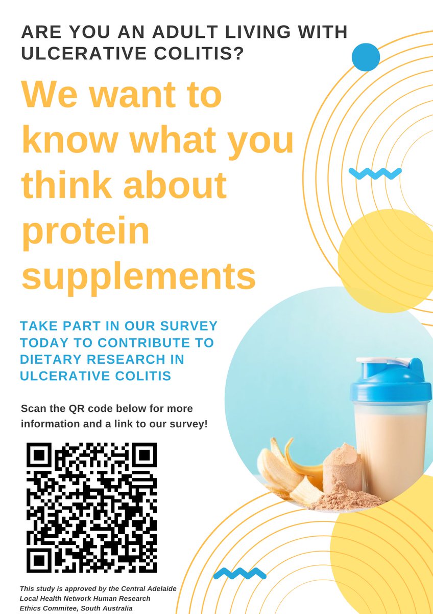 Rachel Davis (@racheldavisapd) on Twitter photo The Queen Elizabeth Hospital in South Australia with collaborators in UK, Canada & NZ are conducting a survey about protein supplements. We would love to gauge as many opinions as possible! <a href="/DrHArmstrong/">Dr. Heather Armstrong</a> <a href="/CatherineWallNZ/">Catherine Wall</a> <a href="/MirandaLomer/">Miranda Lomer MBE</a>
survey.redcap.Health.sa.gov.au/surveys/?s=7KP… The Queen Elizabeth Hospital in South Australia with collaborators in UK, Canada & NZ are conducting a survey about protein supplements. We would love to gauge as many opinions as possible! <a href="/DrHArmstrong/">Dr. Heather Armstrong</a> <a href="/CatherineWallNZ/">Catherine Wall</a> <a href="/MirandaLomer/">Miranda Lomer MBE</a>
survey.redcap.Health.sa.gov.au/surveys/?s=7KP…