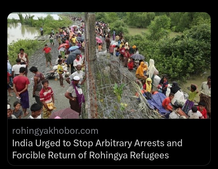MdAnos185251's tweet image. India Urged to Stop #ArbitraryArrests and #Forcible Return of Rohingya Refugees
link 
 #rohingyarefugeeindia #fortifyrights #violation of #IndianConstitution #Article21 (#righttolife and #liberty).