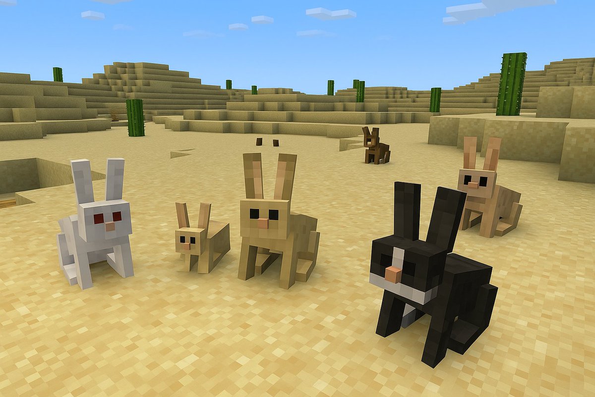 🐇 It’s not just heat in the desert — it’s hopping cuteness too! In our pixel world, bunnies of all colors roam freely across the dunes~

#GalaxyPGames #MinecraftRabbits