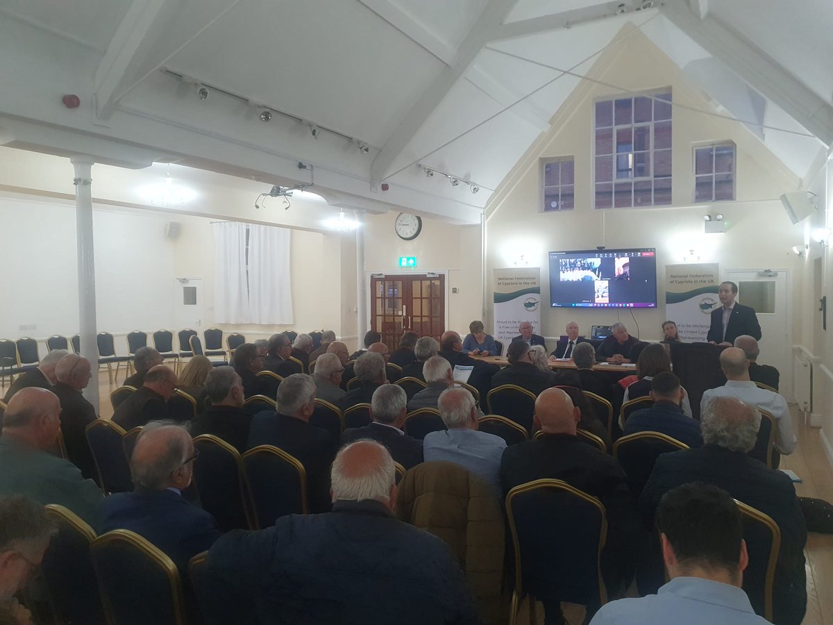 UKCypriotFed's tweet photo. Representatives from the Federation's 80+ member associations met for our 2025 AGM &amp; Elections🗳

For the 2025-27 term, over 25% of our newly elected Secretariat will be under 38 yrs old

@ChrisKaraolis was re-elected as President alongside the Officer team https://t.co/8v5xU7pNtf