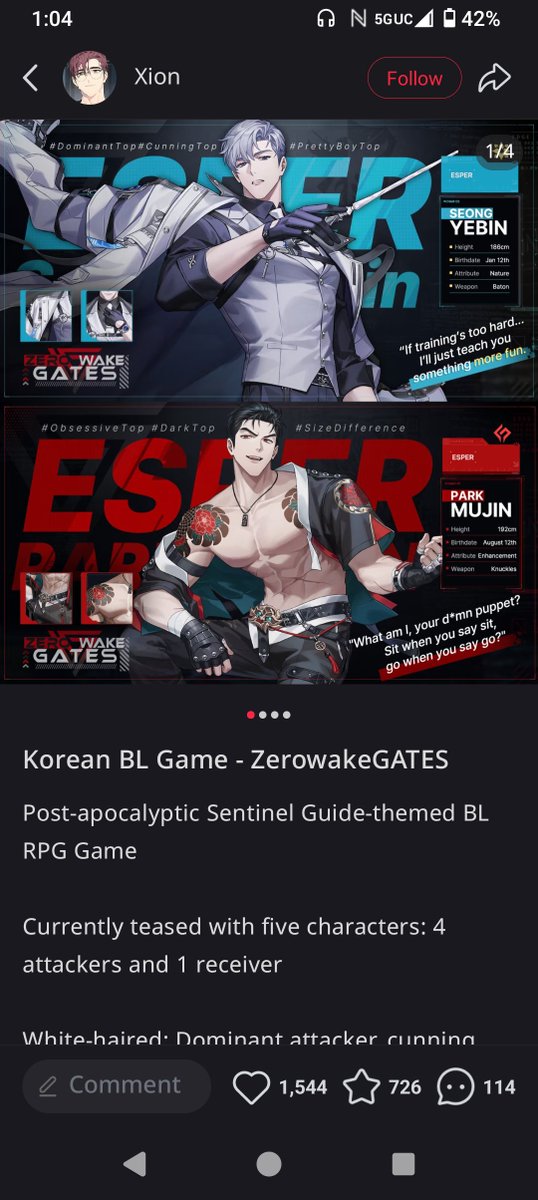 BL dating sim gacha(?) on steam, it's a guideverse and the guys. Sheishsi

Game name: ZerowakeGATES 

Sauce: xhslink.com/a/Njwzb9OHrbDcb