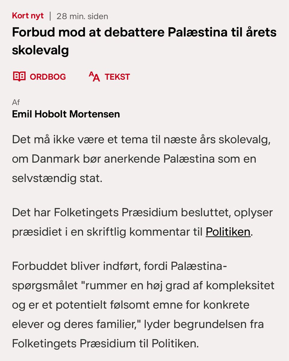 Det her er latterligt og krænkelsesparat. Ligesom da venstrefløjen ville stoppe <a href="/KU_DK/">Konservativ Ungdom</a> i at debattere højere straffe for vold og voldtægt.

Pakker vi ungdommen ind i bobleplast, ender vi som en generation af snowflakes, der frygter fri debat, fordi den “krænker” #dkpol