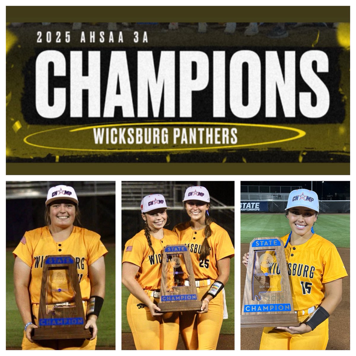 The “Fab Four” .. back to back State Championships for Wicksburg HS. 
Congratulations, Chloe Joyner (2026 - Wallace Dothan commit), Ellie Cox (2026 - Troy University Commit), Natalie Cole (2025 - Gulf Coast signed) and Dahlia Ganz (2025 - Chipola CC signed)
Amazing season for all