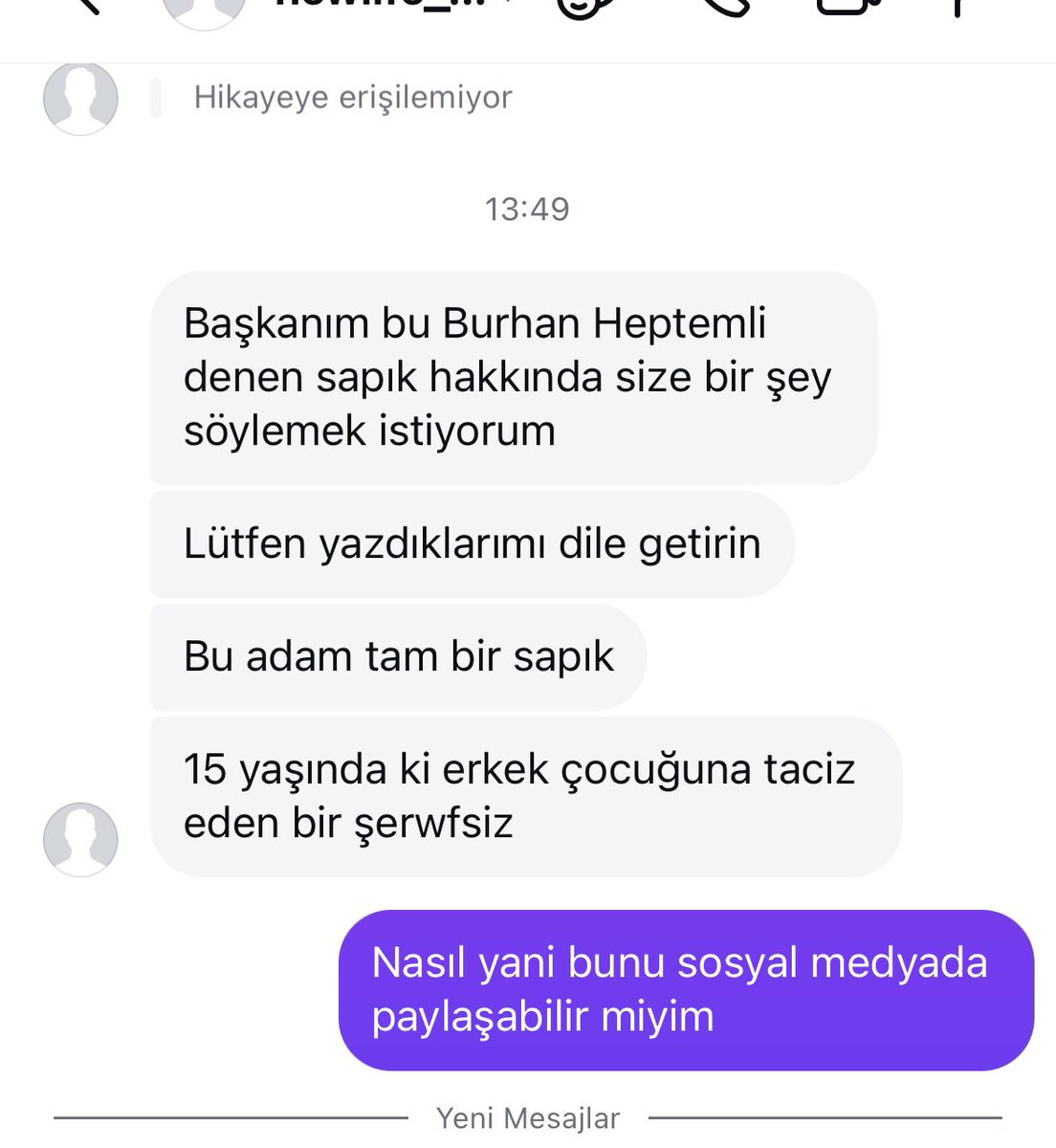 Burhan niye kaçtın <a href="/BurhanEptemli/">BURHAN EPTEMLİ</a>  beni engellemişsin.