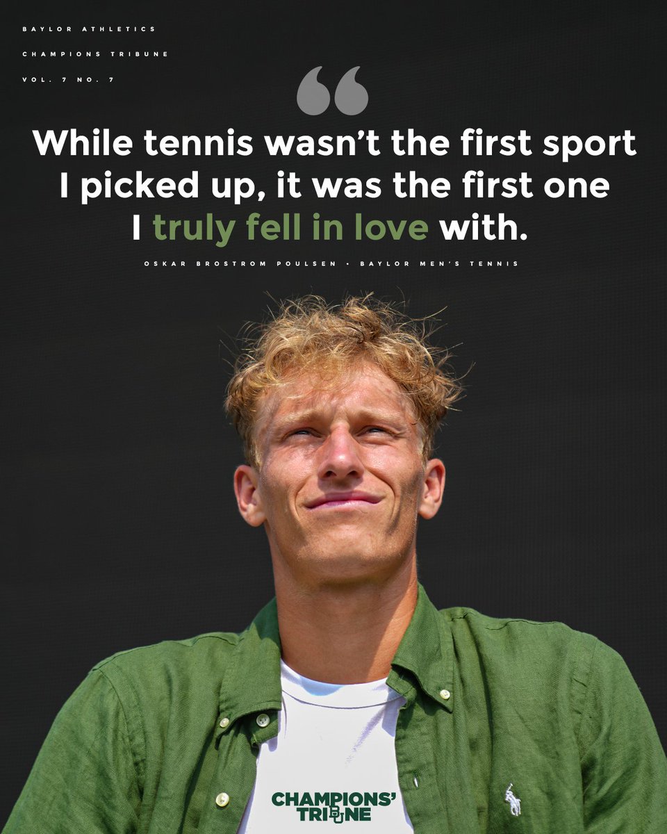 "I'm walking away with memories I'll carry forever, lessons I'll never forget and relationships that mean the world to me." - Oskar Brostrom Poulsen

Read Oskar's moving Champions TriBUne here:
baylorbea.rs/3ZivAgM

#SicEm 🐻