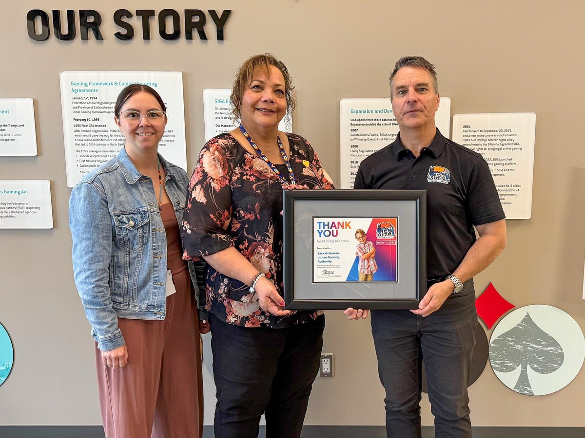 SIGA received a thank you gift from <a href="/Telemiracle/">TeleMiracle</a> for our donation earlier this year. TeleMiracle raised $5.7M in 2025, helping SK residents with medical needs. 

#witaskewin #sharingsuccess