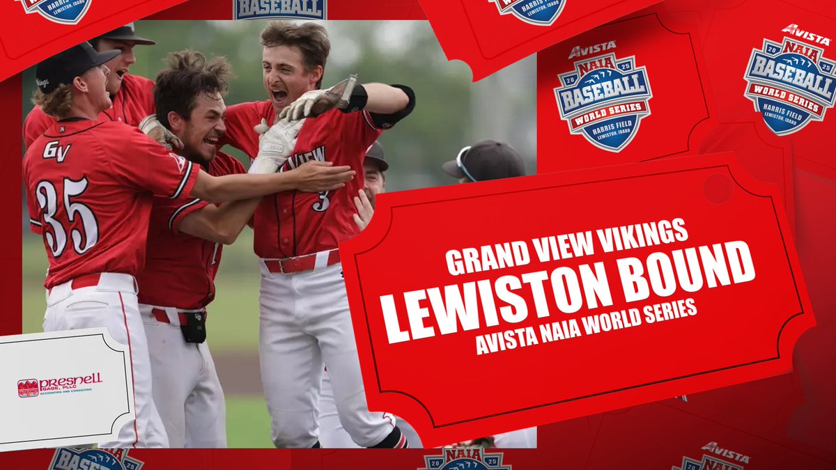 Avista NAIA World Series (@naiaworldseries) on Twitter photo The Grand View <a href="/VikingAthletics/">Viking Athletics</a> upset their way to the Avista NAIA World Series! Grand View is the lone No. 4 seed to win its bracket and punch its ticket to Lewiston! The Grand View <a href="/VikingAthletics/">Viking Athletics</a> upset their way to the Avista NAIA World Series! Grand View is the lone No. 4 seed to win its bracket and punch its ticket to Lewiston!