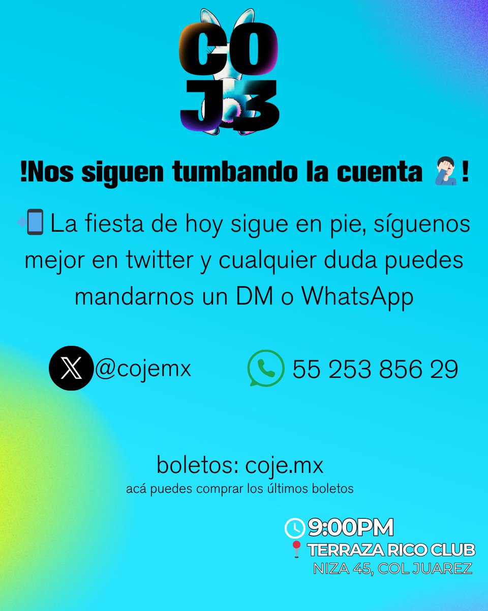 JustFun20768486's tweet photo. Ya tienen su boleto para hoy? https://t.co/BHlg02Ikdm https://t.co/w918CuK5GJ