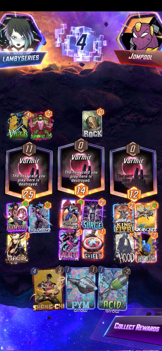 Wesley Seek (@lambyseriesgg) on Twitter photo Late to the Agamotto enjoyer party but I feel like I got a pretty nutty list. Will share tomorrow.
Top 1K infinite right now, quite a variety of decks I'm seeing.
Every other person i play greeting and emoting me, I miss yall too. (Just a little) <a href="/MARVELSNAP/">MARVEL SNAP</a> Late to the Agamotto enjoyer party but I feel like I got a pretty nutty list. Will share tomorrow.
Top 1K infinite right now, quite a variety of decks I'm seeing.
Every other person i play greeting and emoting me, I miss yall too. (Just a little) <a href="/MARVELSNAP/">MARVEL SNAP</a>