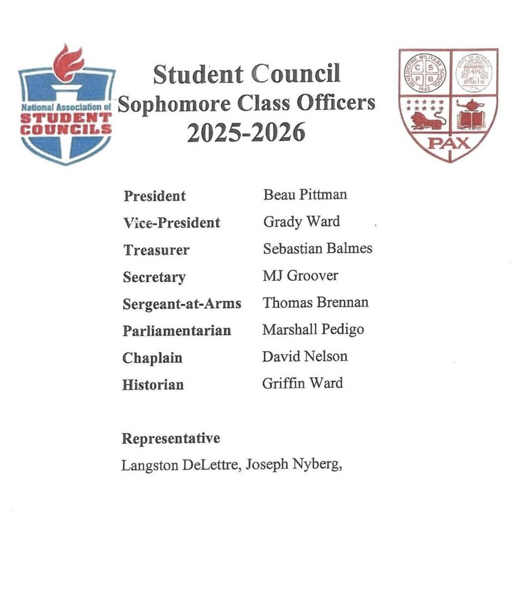 TheBC400's tweet image. Congrats to our new Student Council Officers for the 2025-26 academic year! Speeches were given Tuesday, with voting taking place after the speeches. We’re excited to see what the upcoming school year holds for them &amp;amp; the great things they will do! #thebc400 #ForwardAlwaysForward