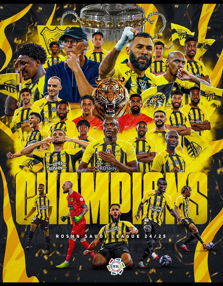 alteef4a's tweet photo. الف مليون ترليون لجميع العشاق تحقيق نادي الاتحاد السعودي بطل لدوري روشن 2025⚫️🟡 https://t.co/EcaehRbiz0