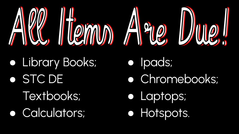 lobo_pride's tweet photo. 📚 PHS Library Reminder!
All items are DUE — don’t wait!

✅ Clear your account before summer!
📍 Questions? Visit the library today.

#PHSLobos #PHS #LJISD #LibraryReturns #EndOfYearReminders https://t.co/2HB6ak5nXr