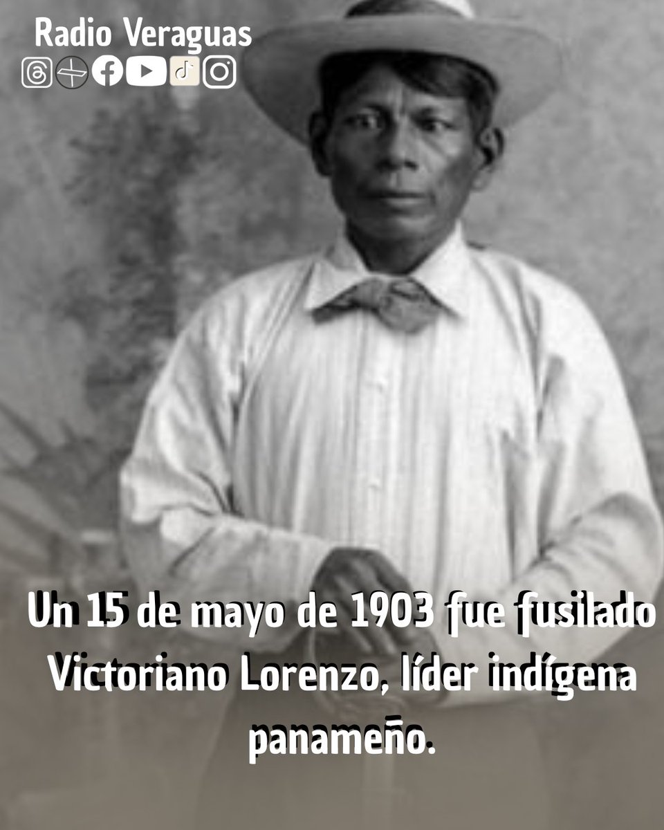 Un 15 de mayo de 1903 fue fusilado Victoriano Lorenzo, líder indígena.

Luchó durante la Guerra de los Mil Días, alzándose en armas desde 1900 hasta la firma del Tratado de Wisconsin. A pesar de su valentía, fue doblemente fusilado en la Plaza de Armas.