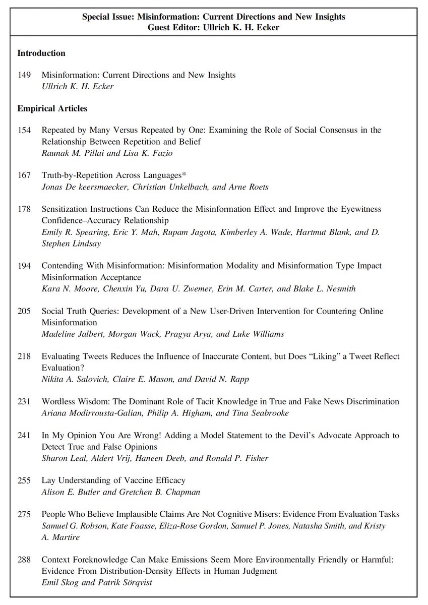 Qi Wang (@qiwang_cornell) on Twitter photo Coming soon, a special issue of #JARMAC on #Misinformation: Current Directions and New Insights, guest edited by Ulli Ecker. <a href="/OfficialSARMAC/">Society for Applied Research in Memory & Cognition</a> <a href="/StudentSARMAC/">SARMAC Students</a> <a href="/APA_Journals/">APA Journals</a> Coming soon, a special issue of #JARMAC on #Misinformation: Current Directions and New Insights, guest edited by Ulli Ecker. <a href="/OfficialSARMAC/">Society for Applied Research in Memory & Cognition</a> <a href="/StudentSARMAC/">SARMAC Students</a> <a href="/APA_Journals/">APA Journals</a>