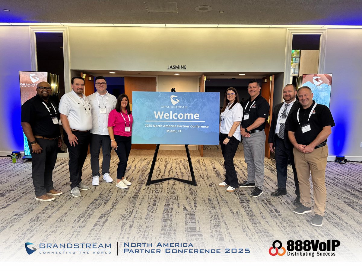 The 888VoIP team was proud to join the Grandstream North American Partner Conference! It was a great opportunity to strengthen partnerships and see the powerful new solutions Grandstream has in store for 2025 🙌