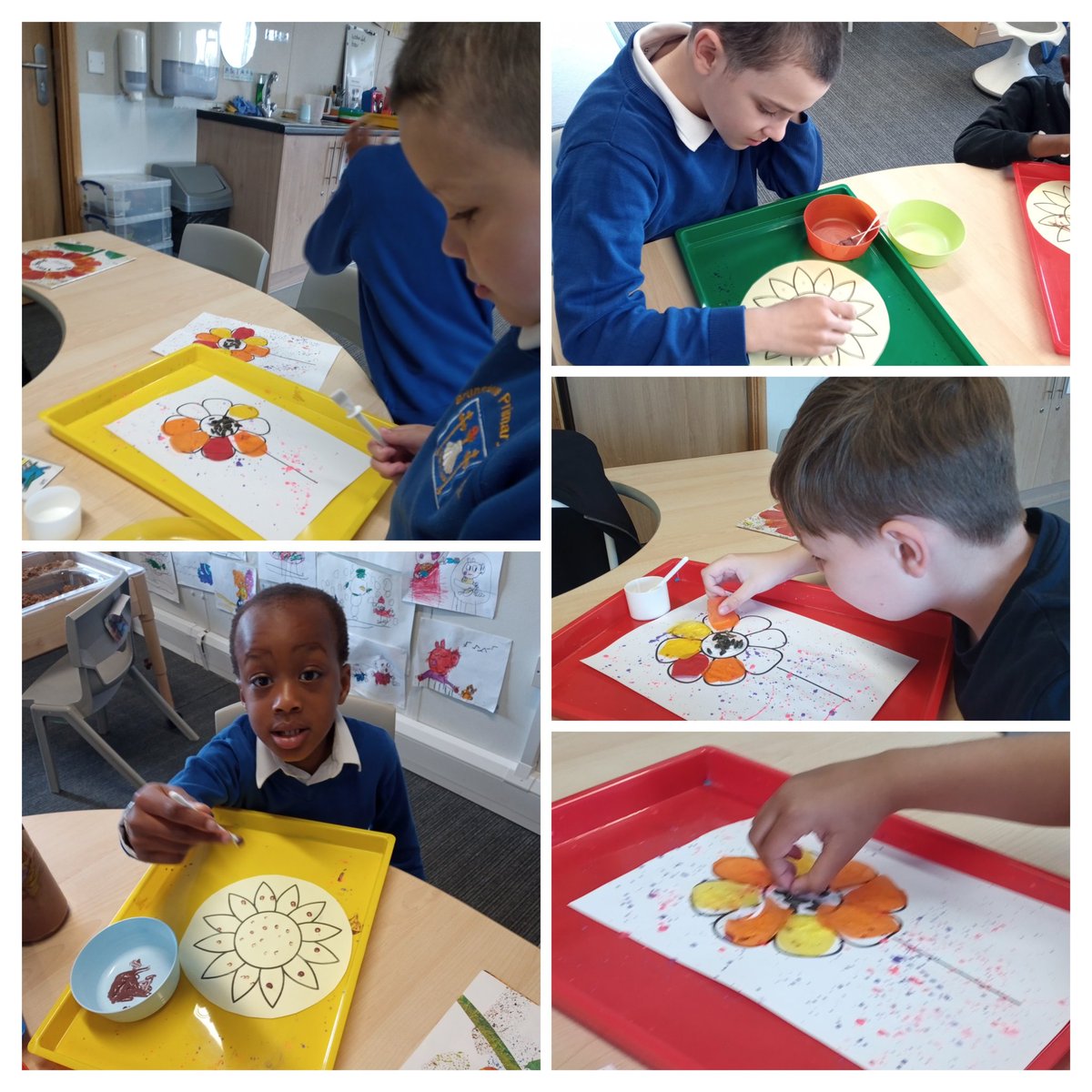 This week we are reading 'The Tiny Seed' by Eric Carle and learning about how seeds grow. We have planted some beans and some tomato seeds and we are creating some flower art using sunflower seeds! 🌱🌺🌻