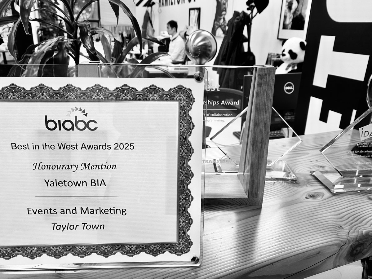 Thank you for the award <a href="/BusinessAreasBC/">BIABC</a>. Taylor Town (circa Dec'24)