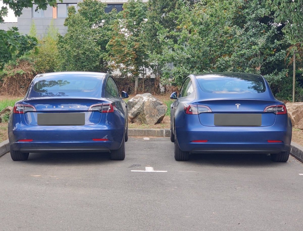 Romain Hedouin - Unit Police (@romainhedouin) on Twitter photo My Model 3 vs. <a href="/victor_leduc/">Victor Leduc</a>'s Model 3
Which one do you prefer? With or without matte PPF? My Model 3 vs. <a href="/victor_leduc/">Victor Leduc</a>'s Model 3
Which one do you prefer? With or without matte PPF?