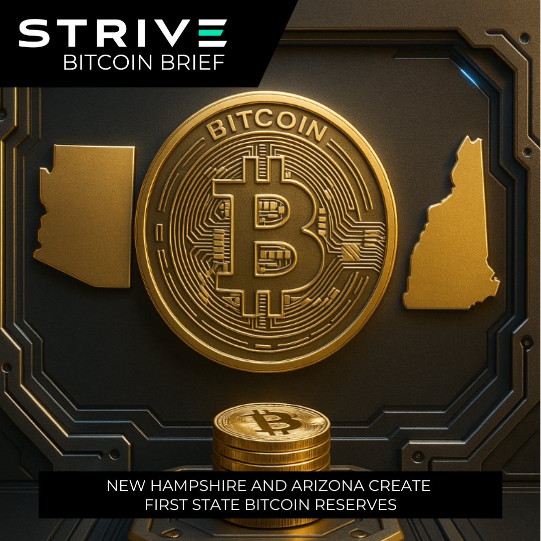 New Hampshire and Arizona create first state Bitcoin reserves As corporate  adoption spikes, a different category of Bitcoin treasury is emerging. Two  U.S. states just took concrete steps to bring Bitcoin onto