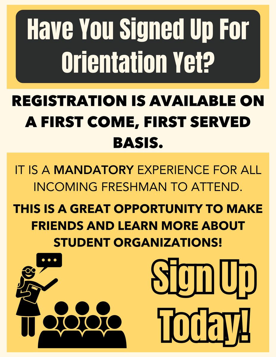 Have you signed up for Orientation yet? 

Orientation is a mandatory event to help all first time freshman, transfers, and nontraditional students get a better understanding of what life will be like as a Norse!

Click the link for more info!
nku.edu/orientation.ht…
