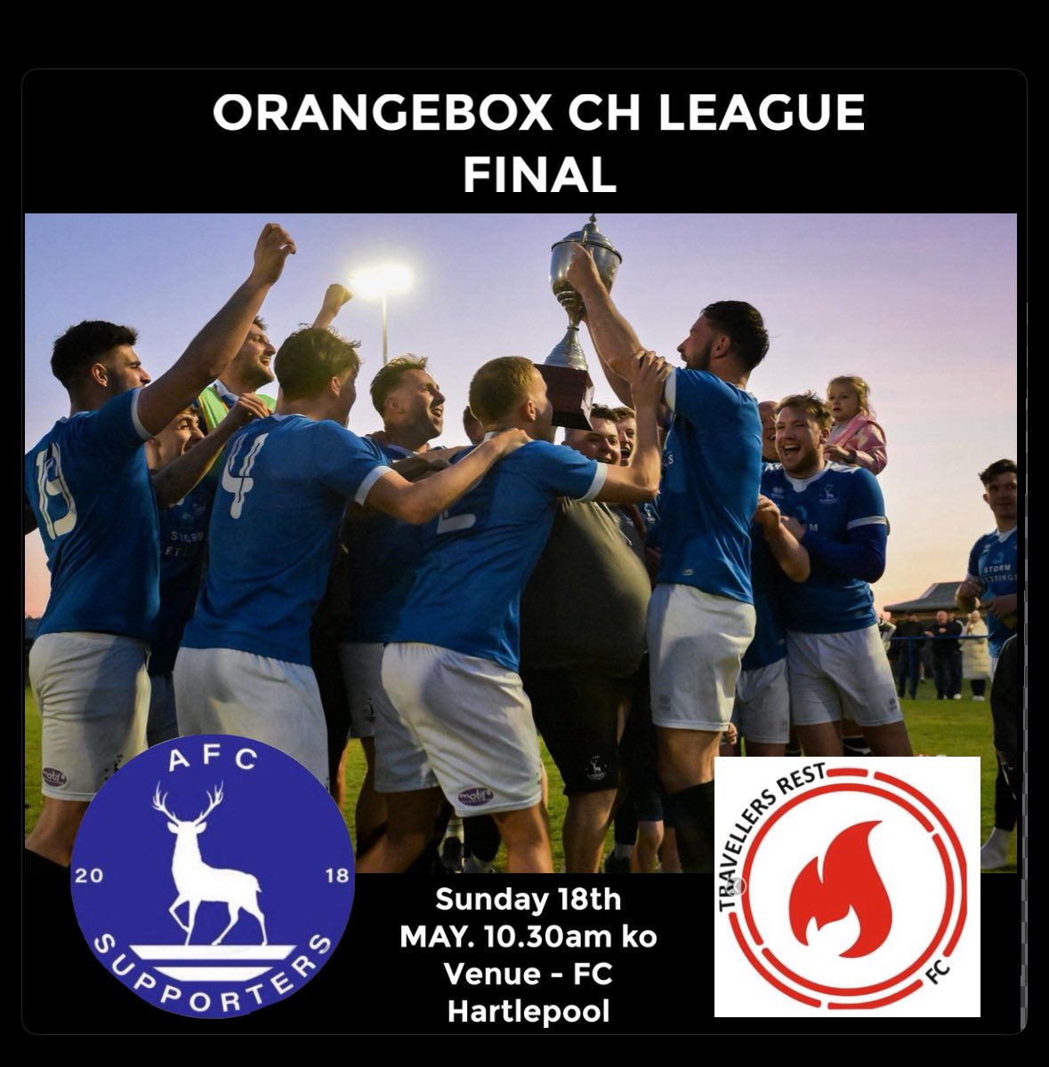 THIS SUNDAY! 

We look to win the treble without losing a single game in the town this season. 

See you there!