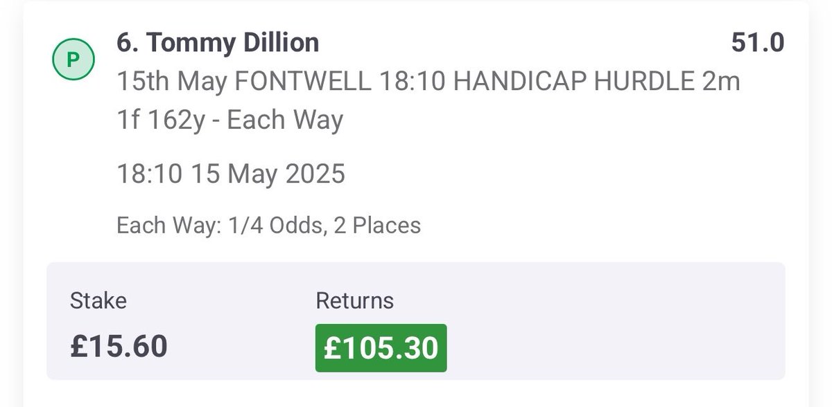 Valueclubbets's tweet photo. 50/1 SECOND PLACE TODAY🥺🥺

How unlucky??

The big one is COMING…

Watch this space, I wouldn’t wanna miss out if I were you.

Join the free telegram in the bio🔥🔥 https://t.co/RmbJhdRux7