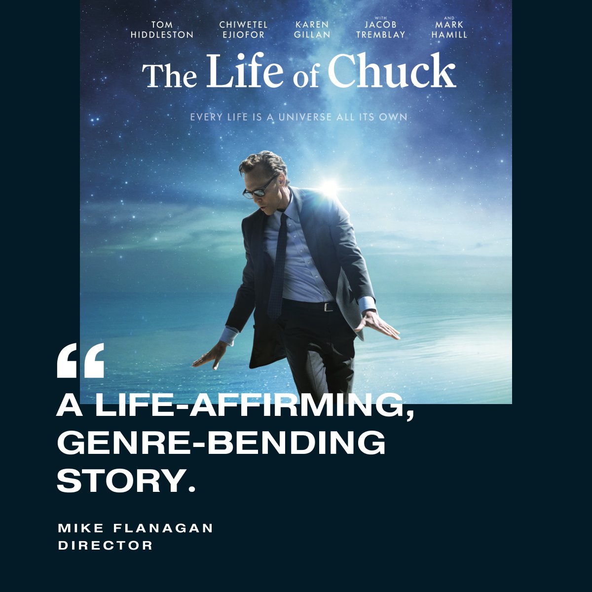 friedkingroup's tweet image. We’re proud to celebrate the release of The Life of Chuck from @neonrated—part of The Friedkin Group family. Adapted by Mike Flanagan from the Stephen King novella, the TIFF Audience Award winner will be hitting theaters soon.