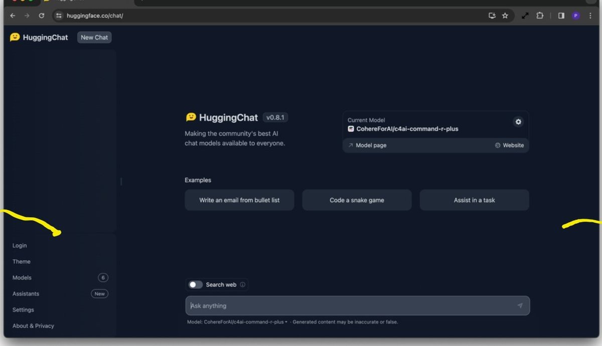 Uppercase85's tweet image. Week 4 day2: Using powerful open-source and proprietary large language models for free
#ALX_AiSK 
@alx_africa
Got to interact with #HuggingChat and #groqcloud