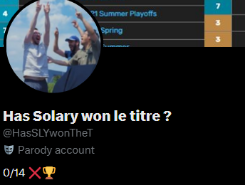 Has Solary won le titre ? tweet media