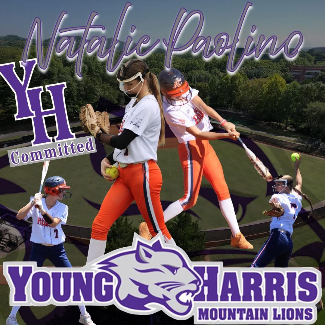 EC Bullets Davis/Hernandez 2025 (@ecbulletsdavis) on Twitter photo Our 2025’s are officially all off the board! Congratulations to our #7 Natalie Paolino for her commitment to Young Harris College. Well done Nat!!! <a href="/EastCobbBullets/">EC Bullets Fastpitch</a> <a href="/YHC_Softball/">YHC Softball</a> <a href="/JessieHomesley/">Jessie Homesley</a> Our 2025’s are officially all off the board! Congratulations to our #7 Natalie Paolino for her commitment to Young Harris College. Well done Nat!!! <a href="/EastCobbBullets/">EC Bullets Fastpitch</a> <a href="/YHC_Softball/">YHC Softball</a> <a href="/JessieHomesley/">Jessie Homesley</a>