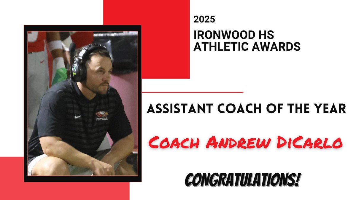 👏 Congratulations, Coach DiCarlo! 

Please join us in celebrating <a href="/CoachDiCarloA/">Andrew R. DiCarlo, Esq.</a> , who was named Assistant Coach of the Year! 🏆 This honor is awarded to an assistant coach who leads with integrity, supports the program with distinction, and upholds the highest standards of