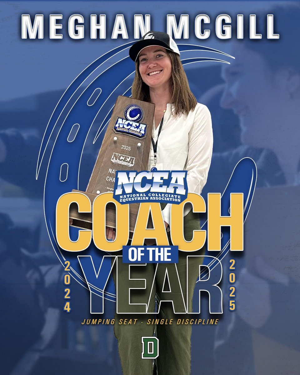 Another sweep 🧹
Single Discipline National Champions, Dartmouth adds ✌🏼 Coach of the Year awards to their resume! ✨🎉

#NCAAEquestrian