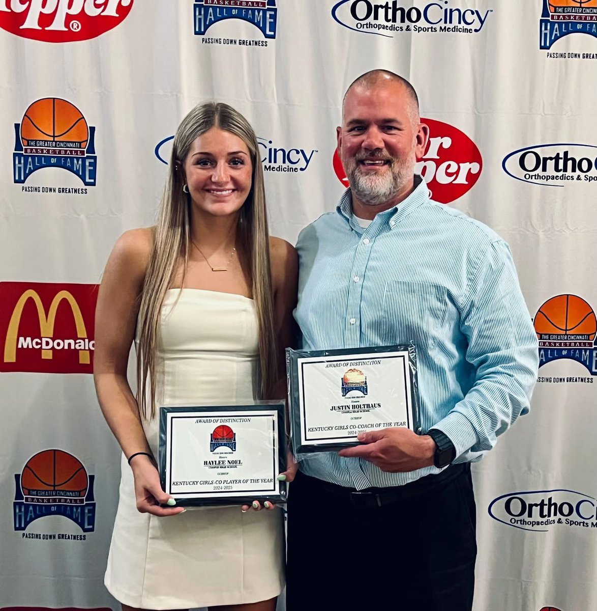 Cooper Jaguars (@cooperhsgirlsbb) on Twitter photo Honored to recognize the Greater Cincinnati Basketball Hall of Fame Kentucky Co-Player and Co-Coach of the Year.
A testament to dedication, leadership, and excellence on and off the court. Congratulations on this recognition! #GCBHOF #LadyJaguars <a href="/HayleeCNoel1/">Haylee Noel</a> <a href="/coachholthaus/">Justin Holthaus</a> Honored to recognize the Greater Cincinnati Basketball Hall of Fame Kentucky Co-Player and Co-Coach of the Year.
A testament to dedication, leadership, and excellence on and off the court. Congratulations on this recognition! #GCBHOF #LadyJaguars <a href="/HayleeCNoel1/">Haylee Noel</a> <a href="/coachholthaus/">Justin Holthaus</a>