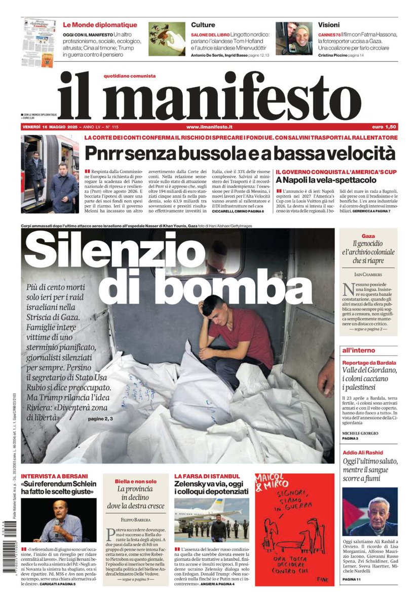 Più di cento morti solo ieri per i raid israeliani a Gaza. Famiglie intere vittime di uno sterminio pianificato, giornalisti silenziati per sempre. Persino il segretario di Stato Usa Rubio si dice preoccupato. Ma Trump rilancia l’idea Riviera: «Diventerà zona di libertà»