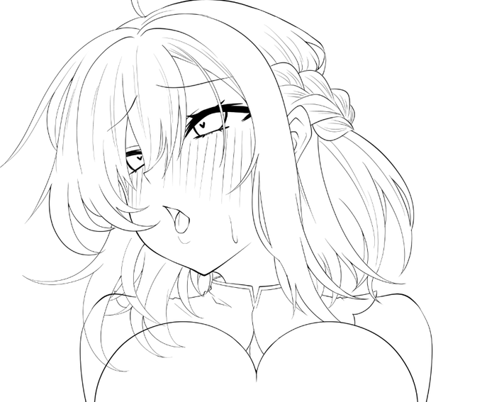 描き直したars二枚目の線画 