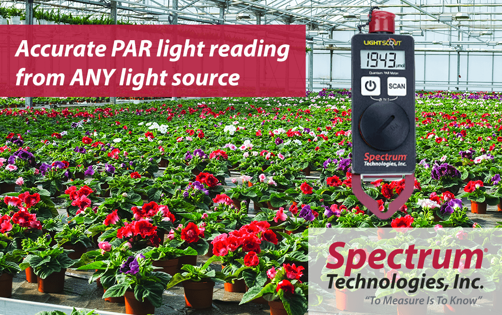 Our LightScout® Quantum (PAR)/DLI Meter provides PAR light readings under any light source. With 3 modes of operation, it provides an instant spot measurement mode for PAR light readings for #light sources that include LED, High Pressure Sodium and more:
specmeters.com/LightScout-Qua…