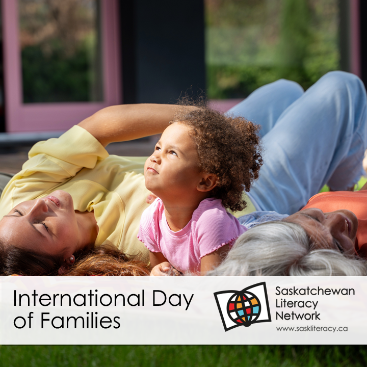 Happy International Day of Families! Families are different for each of us, and family is where our learning journey starts! ​
​
Family is important for every community. We are proud to have you as part of our literacy family! ​
​
#SaskLiteracy #InternationalDayOfFamilies