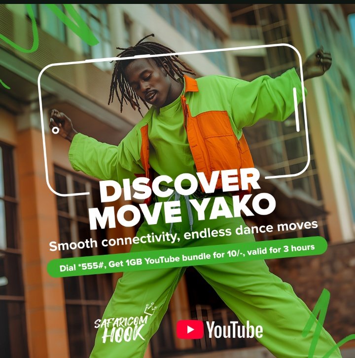 What motivates me to watch YouTube? It’s the endless laughter from comedy skits, learning new DIY hacks, and discovering cool music vibes! With Safaricom’s YouTube bundles.

Dial *555# and #DiscoverVibeYako today.
Watch. Laugh. Learn.

<a href="/SafaricomPLC/">Safaricom PLC</a> #DiscoverVibeYako
