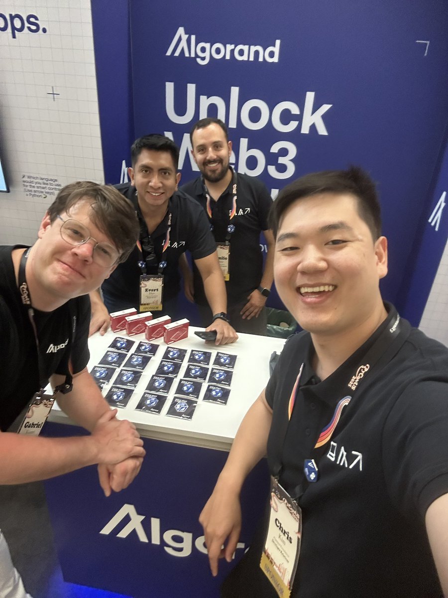 Chris Kim (@chriskim_dev) on Twitter photo Its gonna be a fun couple of days chatting with Python devs about blockchain usecases and Algorand ๐
Dream devrel team x <a href="/Camohe90/">camilomolano.algo</a> vibe is popping off. Its gonna be a fun couple of days chatting with Python devs about blockchain usecases and Algorand ๐
Dream devrel team x <a href="/Camohe90/">camilomolano.algo</a> vibe is popping off.