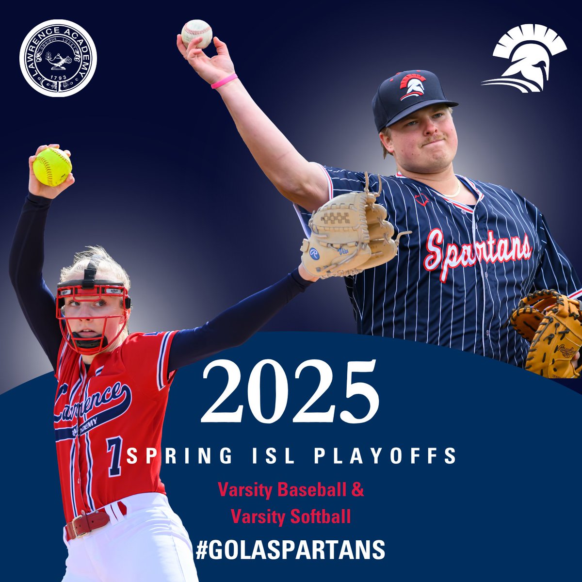 lawrenceacademy's tweet photo. #GoLASpartans Baseball & Softball Playoff Games on Saturday
---
Congratulations to the Varsity Baseball team on their ISL quarterfinal win over Tabor Academy yesterday. LA will host St. Mark’s on Saturday, May 17th, at 11:00 am for their ISL semifinal game. Should they advance, LA would host the Championship game on Sunday, May 18th at 1:00 pm.
Congratulations to the LA Varsity Softball team on earning the #6 seed in the 2025 Big East Softball Tournament. The team is guaranteed two playoff games on Saturday, May 17th. As a double-elimination tournament, if LA wins one of its Saturday games, it is guaranteed to move on to play on Sunday, May 18th.
Here is LA's softball schedule for Saturday, May 17th:
* Game 1: LA vs Nobles, 11:00 am at Brooks School
* Game 2: LA vs (Brooks or Exeter), 1:30 pm
- If LA wins game 1, LA plays the winner of Brooks vs Exeter at 1:30 pm at Brooks School
- If LA loses game 1, LA plays the loser of Brooks vs Exeter at 1:30 pm at Phillips Andover
Go Spartans!
BTW: Once Saturday’s games are complete, we will update on potential games for Sunday.