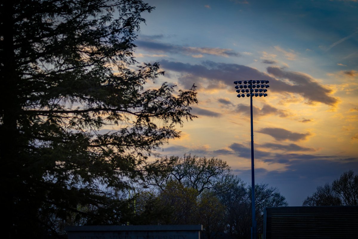 Storm Lake, near J. Leslie Rollins Stadium at dusk. #BVUtiful #BeautifulView #BeaversBuild