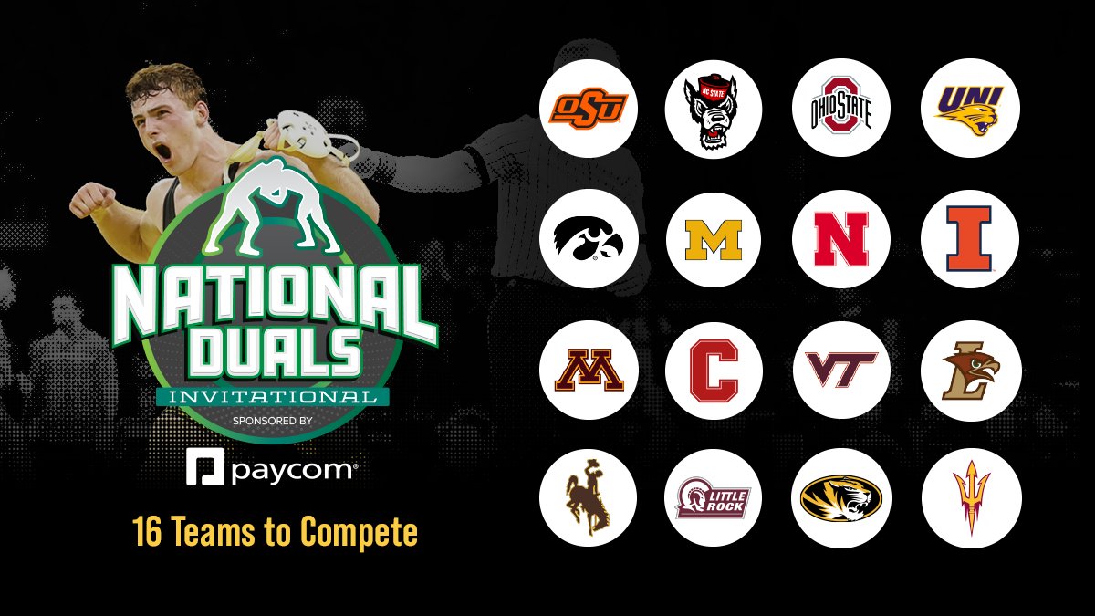 BREAKING: 16 elite teams have confirmed for the inaugural National Duals Invitational sponsored by <a href="/Paycom/">Paycom</a>. 🤝

Who are you rooting for? See the full field at nationaldualsinvitational.com, and get YOUR tickets when they drop starting May 23.