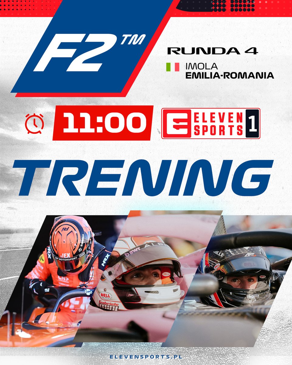 ELEVEN SPORTS PL (@elevensportspl) on Twitter photo Victor Martins, Pepe Martí, a może Leonardo Fornaroli? Czy któryś z tych kierowców pokaże się z dobrej strony podczas dzisiejszego treningu?
🏁 Trening przed #ImolaGP🇮🇹
🏆 Formula 2
⌚️ 11:00
📺 Eleven Sports 1
🎙️ <a href="/bartosz_budnik/">Bartosz Budnik</a> i <a href="/mik_kaminski/">Mikołaj Kamiński</a>
#ElevenF1 Victor Martins, Pepe Martí, a może Leonardo Fornaroli? Czy któryś z tych kierowców pokaże się z dobrej strony podczas dzisiejszego treningu?
🏁 Trening przed #ImolaGP🇮🇹
🏆 Formula 2
⌚️ 11:00
📺 Eleven Sports 1
🎙️ <a href="/bartosz_budnik/">Bartosz Budnik</a> i <a href="/mik_kaminski/">Mikołaj Kamiński</a>
#ElevenF1