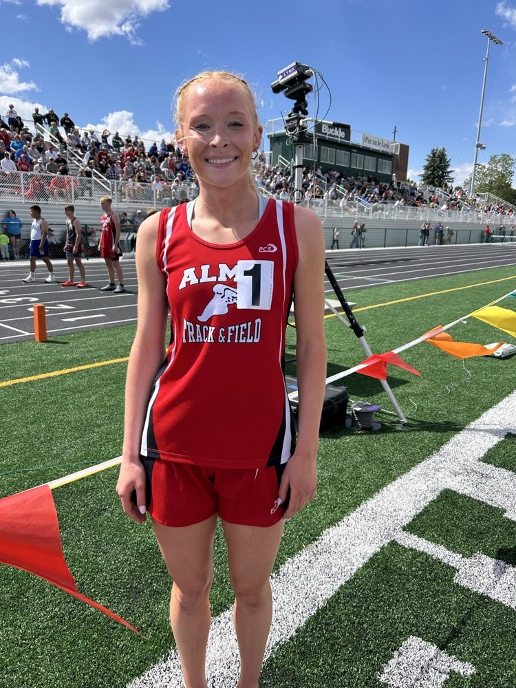 Kamryn is our sixth state qualifier after the 800! She got a PR and second place. She will compete on Saturday in the second session. #ProudToBeACardinal #BurkeBound