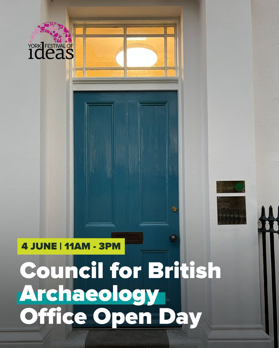 Ever wondered what we do behind the scenes? Now’s your chance to find out!

🔍 Join us at the CBA Office Open Day on 4 June, for York Festival of Ideas! Drop in any time between 11am -  3pm to meet the team, chat about our work, and have a go at some hands-on activities.