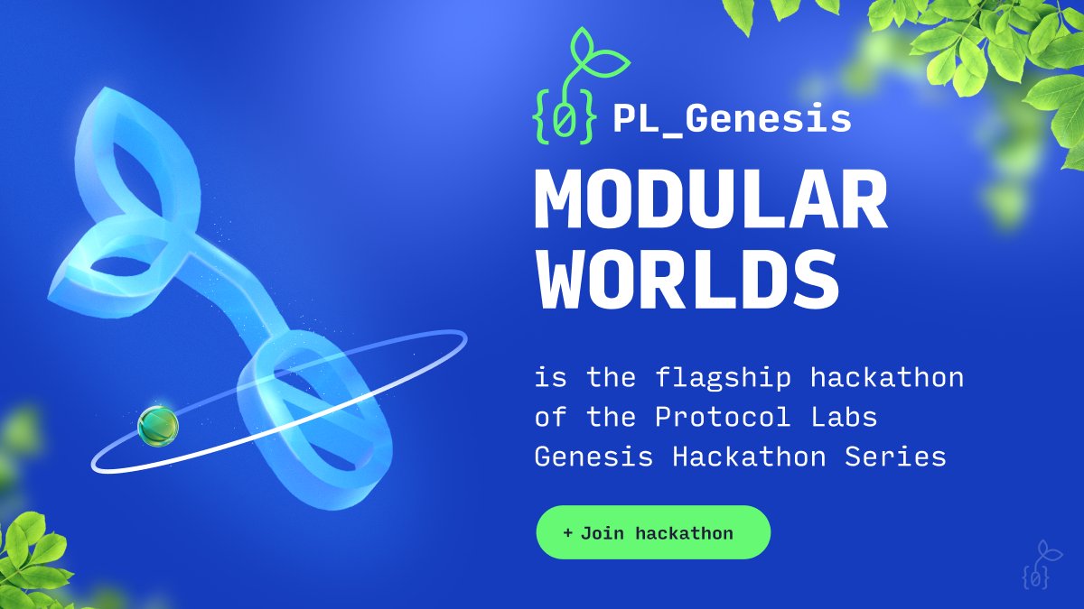 PL_Genesis: Modular Worlds is live!   

🌍 Build the future of the internet—secure, open, and intelligent. $250K+ in prizes, mentorship and more.   

Join the movement: plgenesis.com 

#PLGenesis #ModularWorlds