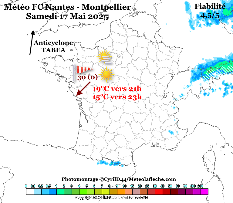 CyrilD44's tweet photo. Point #météo #FCNMHSC (Fiabilité 4,5/5)
Une météo de fin de printemps, de début d'été !
Un anticyclone s'en va, un autre le remplacerait, appele #TABEA : neverending story ;
Globalement, rien de particulier à attendre côté ciel à l'image du jeu sur le terrain. https://t.co/2Aq1DuQ90k