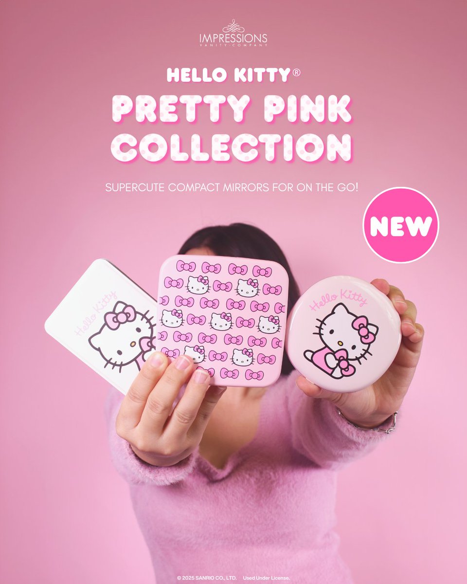 ImpressionsV's tweet image. Pretty, playful, and supercute with the with the @hellokitty collection! 🎀✨⁠
⁠
#ImpressionsVanity #HelloKitty #HelloKittyCollection #Sanrio #Pink