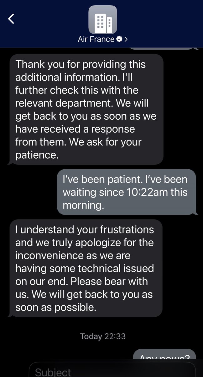 waynebodkin's tweet photo. ⚠️ OUTRAGEOUS: 12+ HOURS trying to book a return flight with my #AirFrance discount card (bought in MARCH). System errors all day since 10:22 AM. “Technical issue”? Hacked? Zero resolution. No help. Just ‘please wait.’ @airfrance – THIS IS NOT OK. HELP. ✈️ #TravelFail #AFgate https://t.co/LAtdmVcRyi